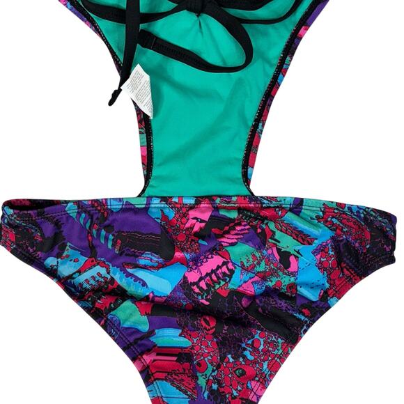 Dolfin Bellas Small Mystik Monokini Swimsuit UPF 50 Padded Criss Cross Tie Strap - Picture 6 of 9